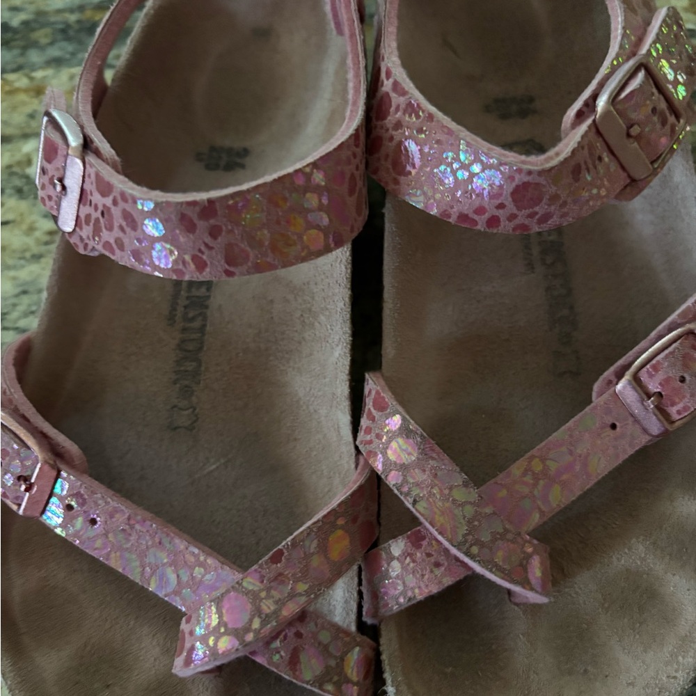 Birkenstock Kid s Taormina Sandals pint sparkle Toddler Sandals-size 34